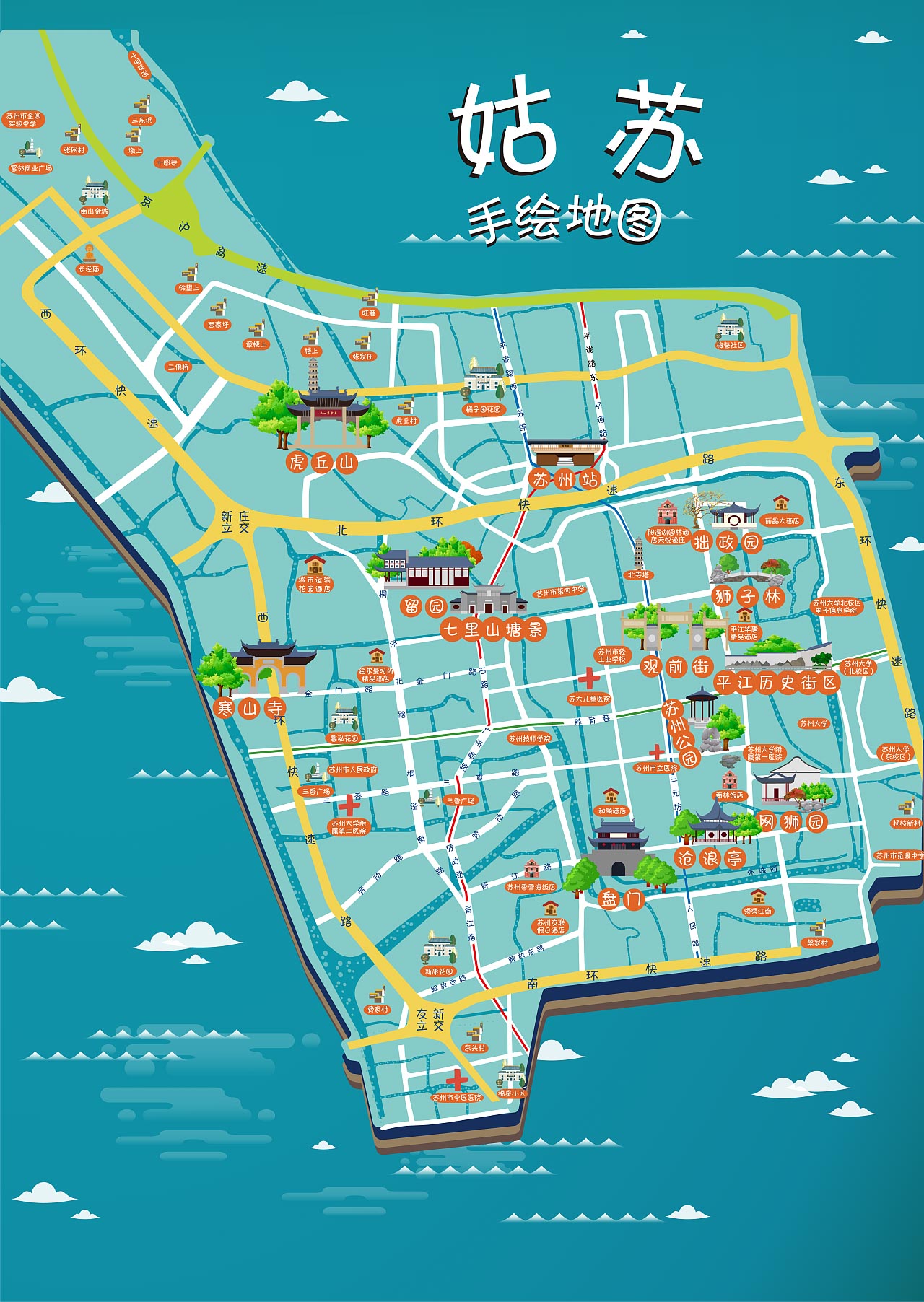 龙江镇手绘地图景区的文化宝藏