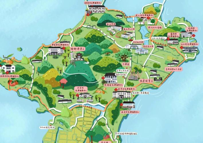 龙江镇手绘地图旅游的独特视角