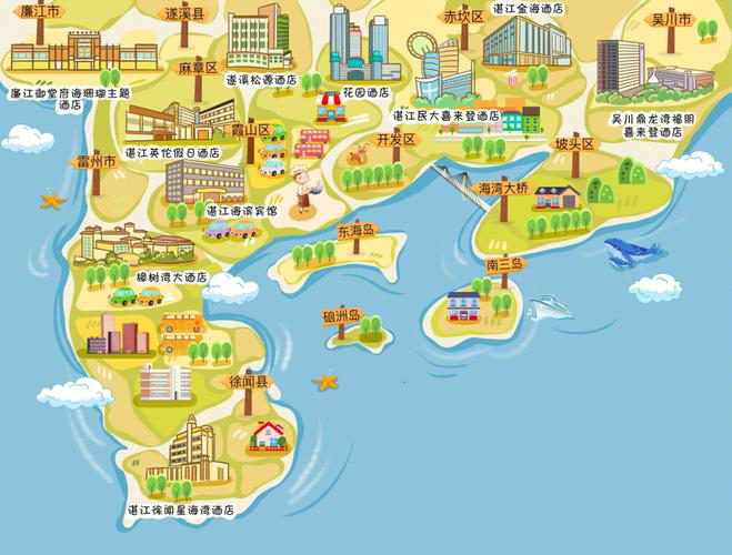 龙江镇手绘地图旅游的艺术指南
